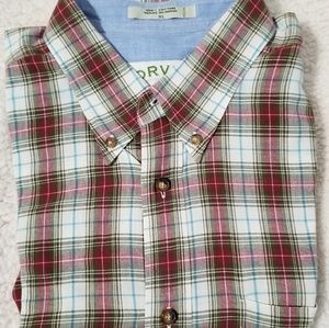 ORVIS Plaid Shirt XL 100% Cotton